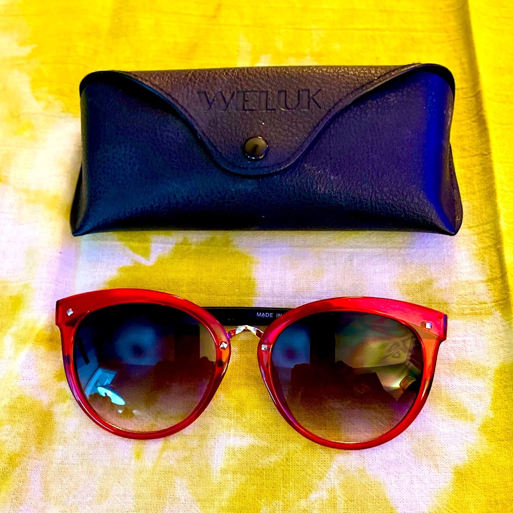A.J.Morgan Red Cat-eye Sunglasses